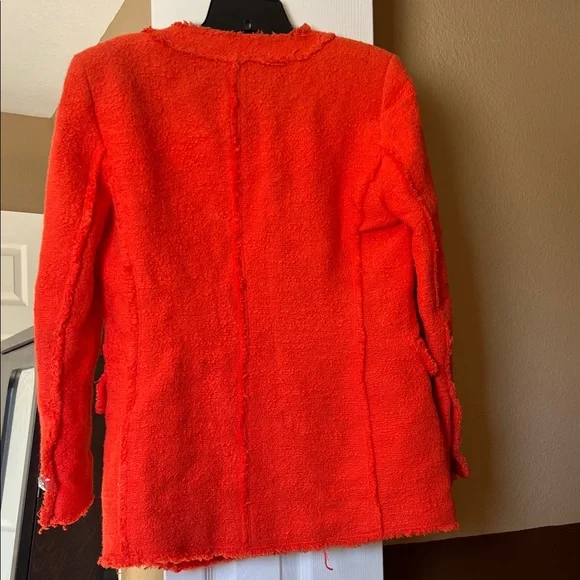 Zara Women's Red Double-Breasted Blazer - Picture 6 of 7